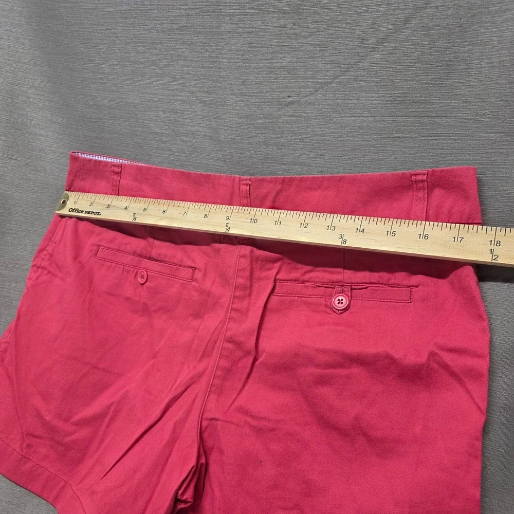 British Khaki Womens Chino Shorts Pink Size 10 Preppy Cotton Twill Casual Summer